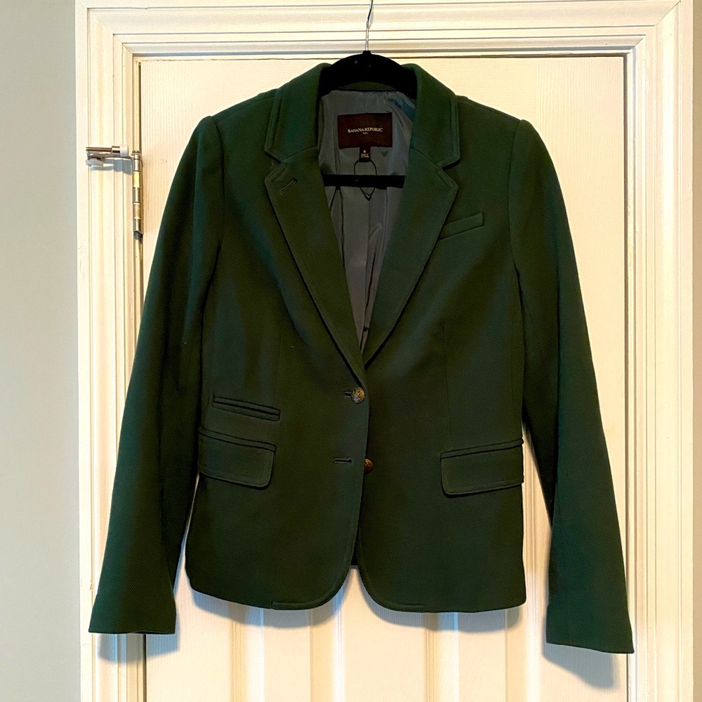Banana Republic - forest green blazer - worn once